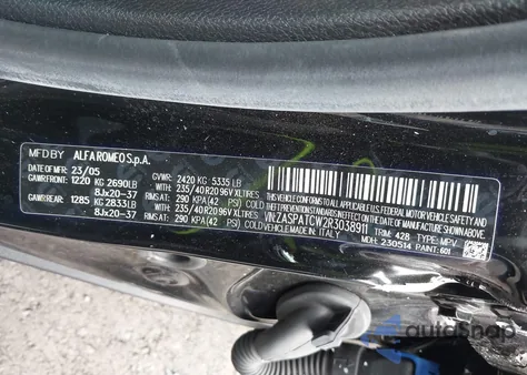 2024 Alfa Romeo Tonale Ti Eawd из США, поврежденный, VIN ZASPATCW2R3038911